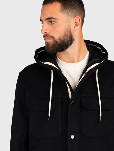 Soft wool jacket with hood - 4