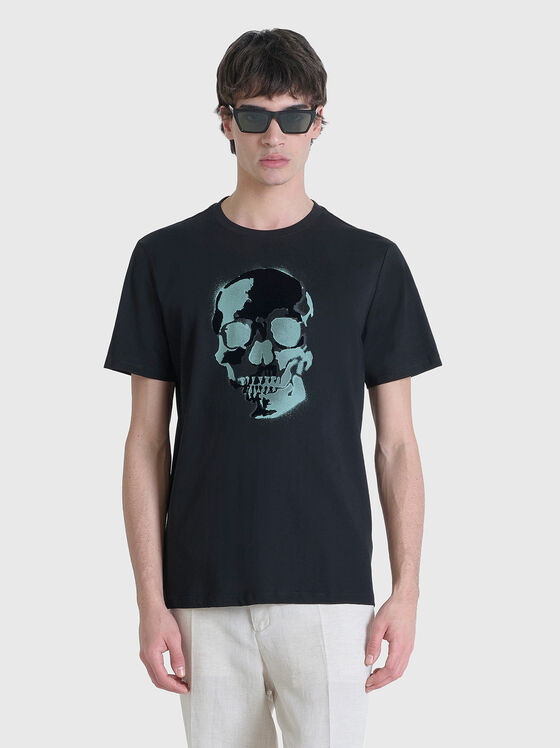 Tricou din bumbac cu decolteu oval - 1