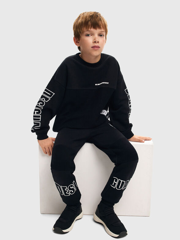 Sports trousers with logo print - 2