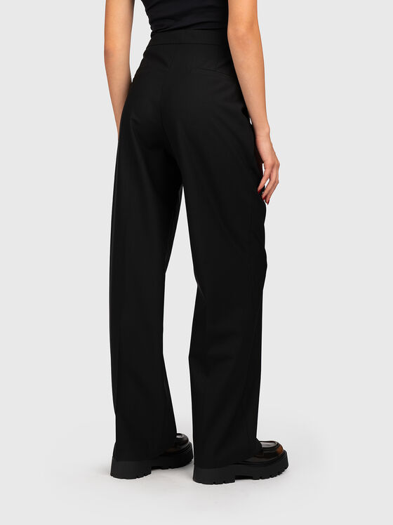 Pantaloni negri HELEPHER-2 cu pliuri - 2