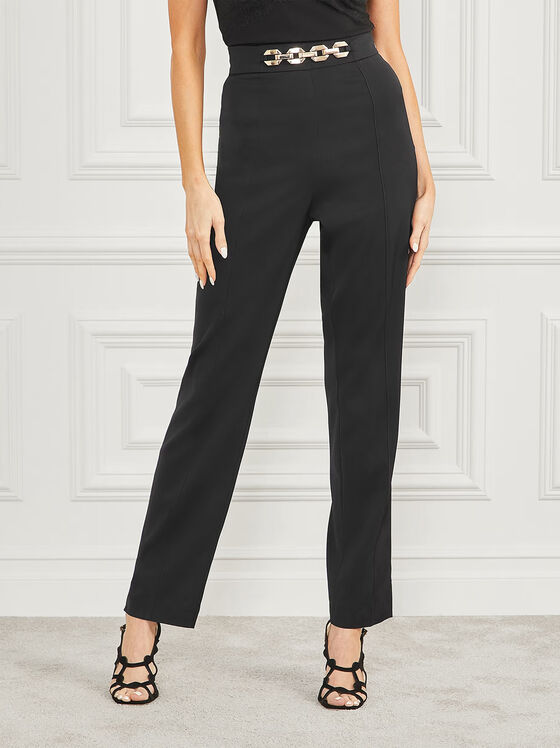 Pantaloni slim NORAH în negru - 1