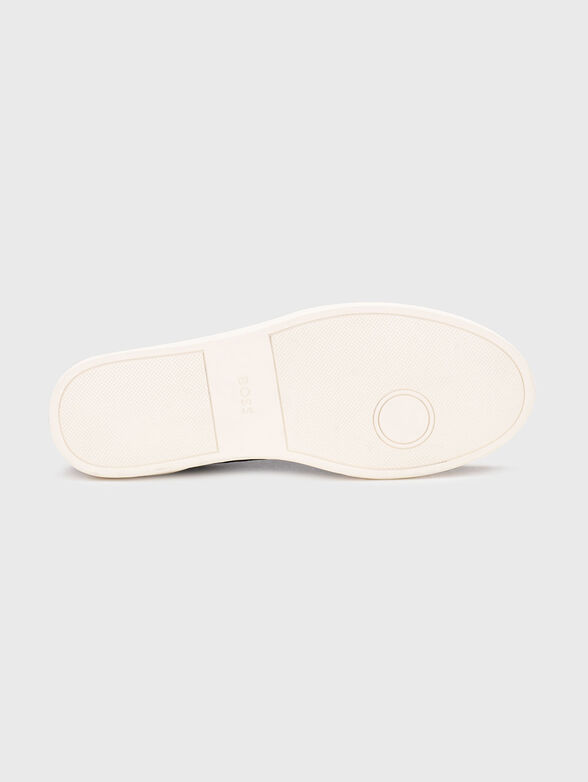 Suede sneakers with monogram - 5