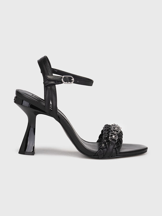 LISA 06 black sandals with metal detail - 1
