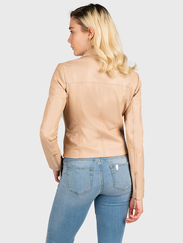 Leather jacket with zips - 3