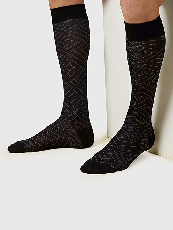 DAILY long socks with print  - 2