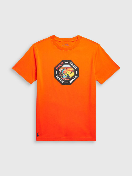 Cotton T-shirt with accent print - 1