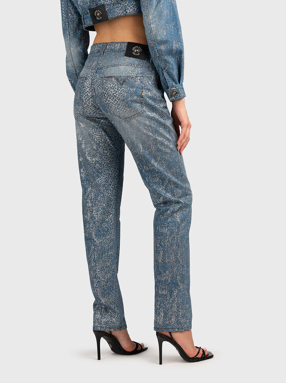 Jeans with silver snake design - 2
