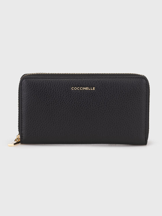 Wallet with logo detail in black - 1