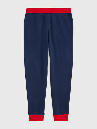 Sports pants with logo print and laces - 5