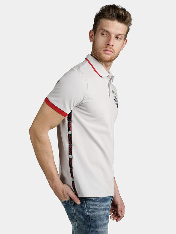 Polo-shirt in grey with contrasting elements - 6