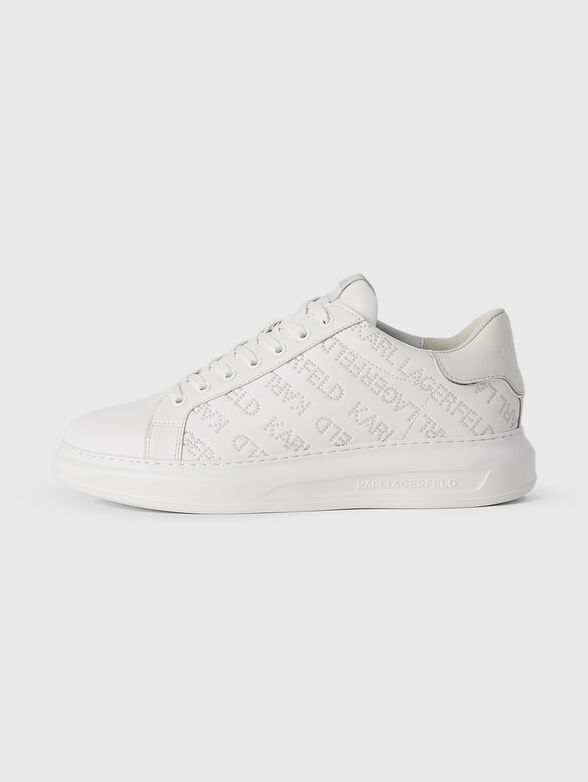KAPRI leather sports shoes with logo accent - 1