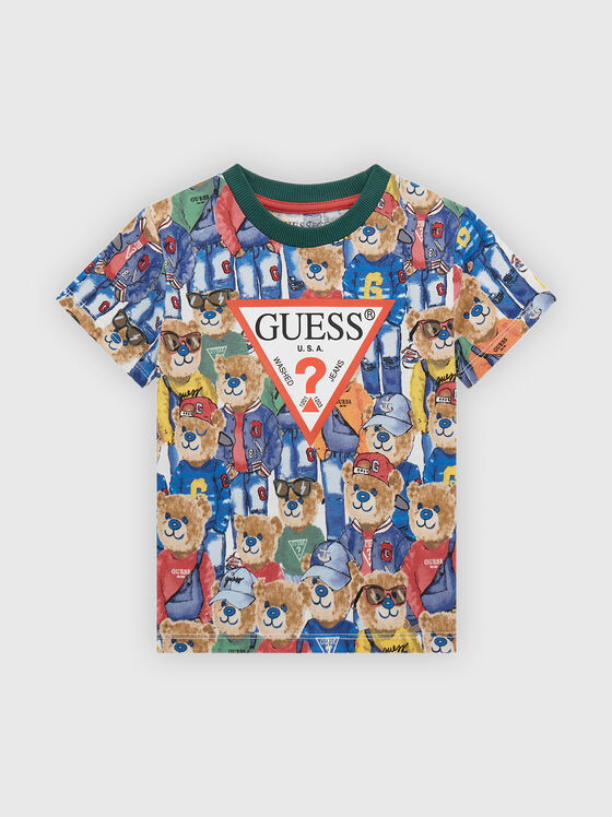 Tricou multicolor cu imprimeu - 1