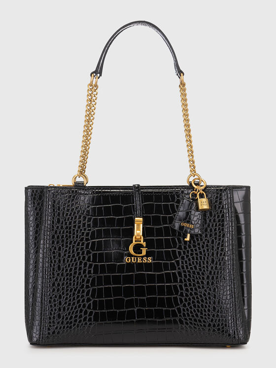 JAMES black bag with croc effect - 1