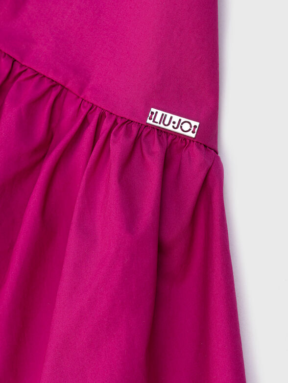 Fuxia dress of cotton fabric - 4