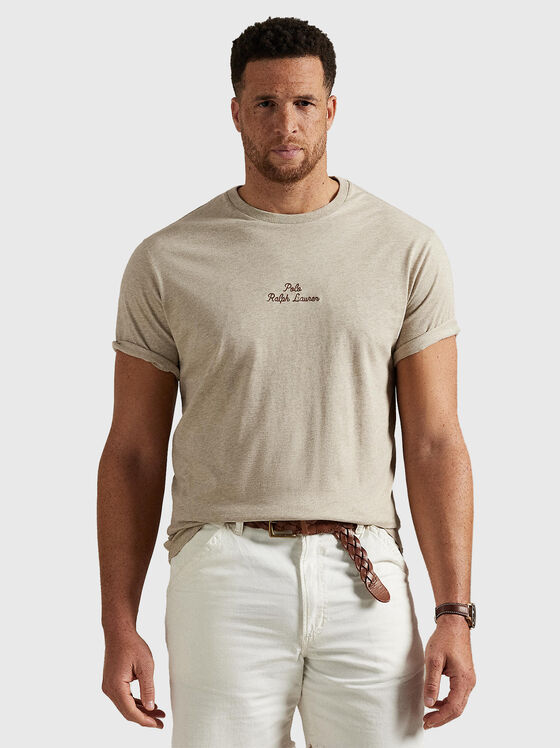 Tricou din bumbac cu logo - 1
