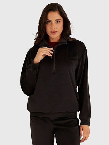 SHEER black sweatshirt - 3