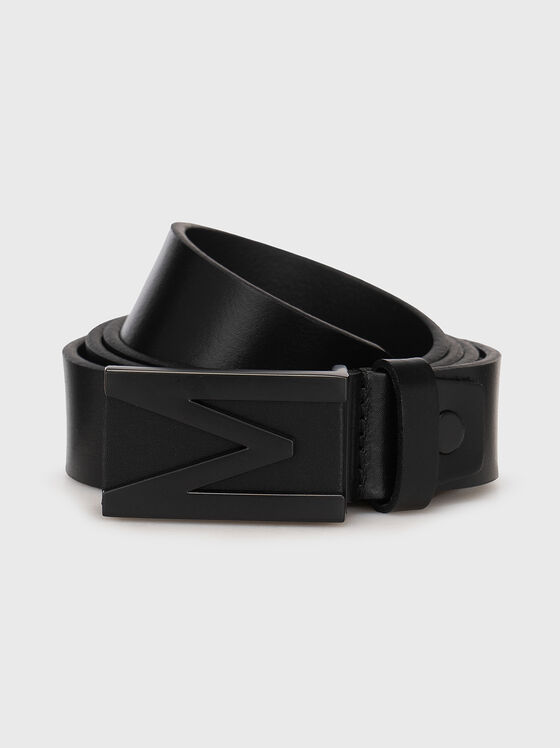 Black leather belt - 1