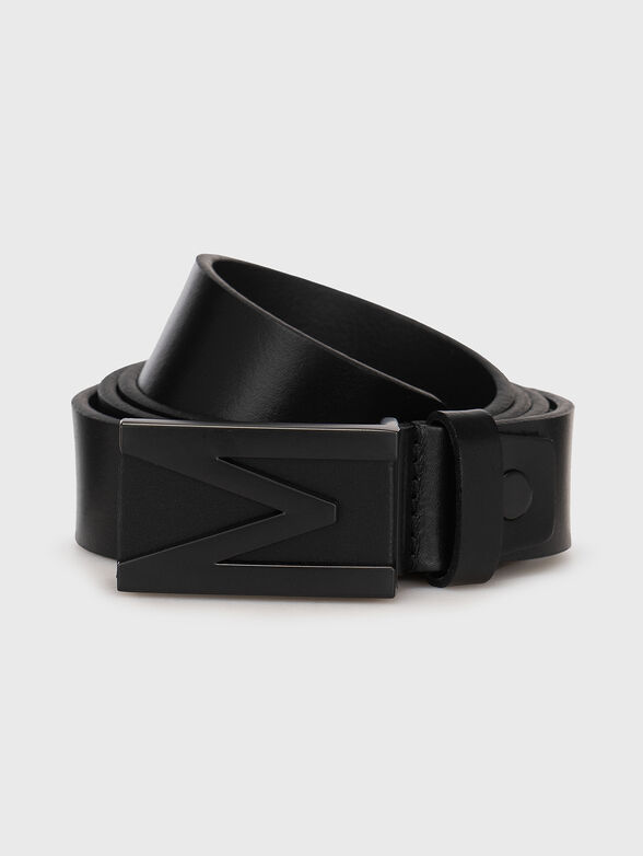 Black leather belt - 1
