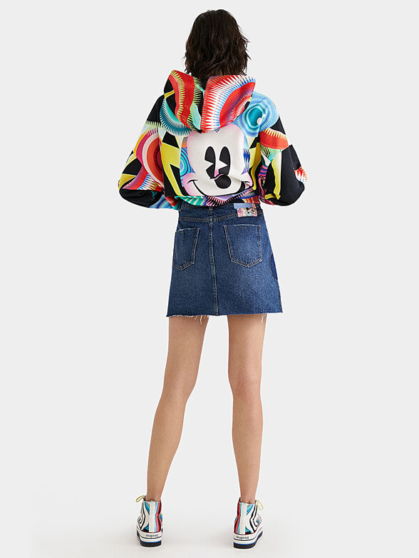 Denim skirt with Mickey applique  - 5
