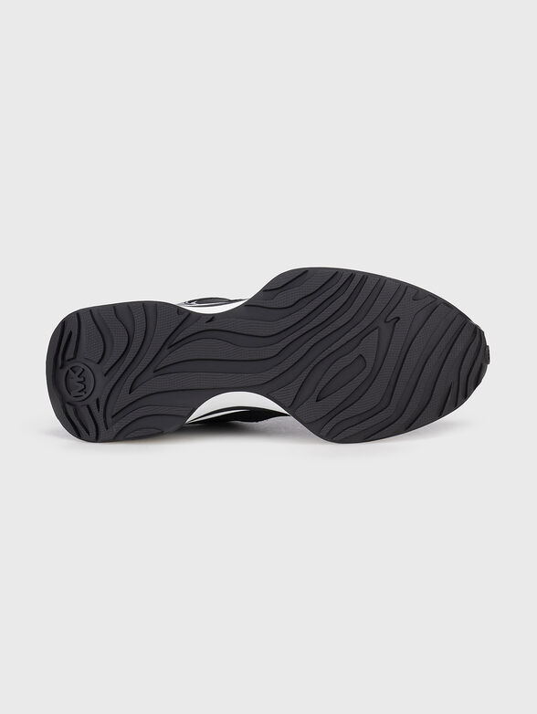 Black leather sneakers - 5