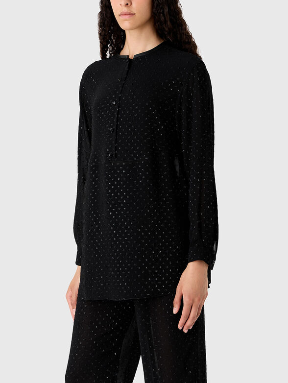 Black shirt with shimmer effect - 1