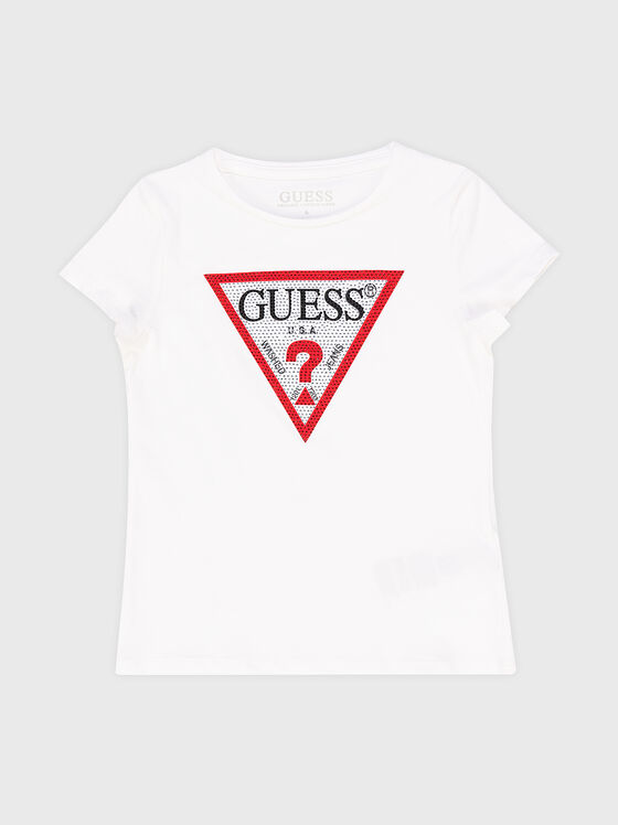 Tricou din bumbac cu detaliu logo - 1