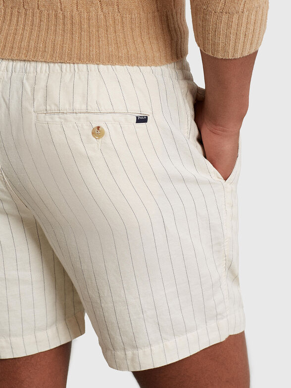 Linen blend shorts - 3