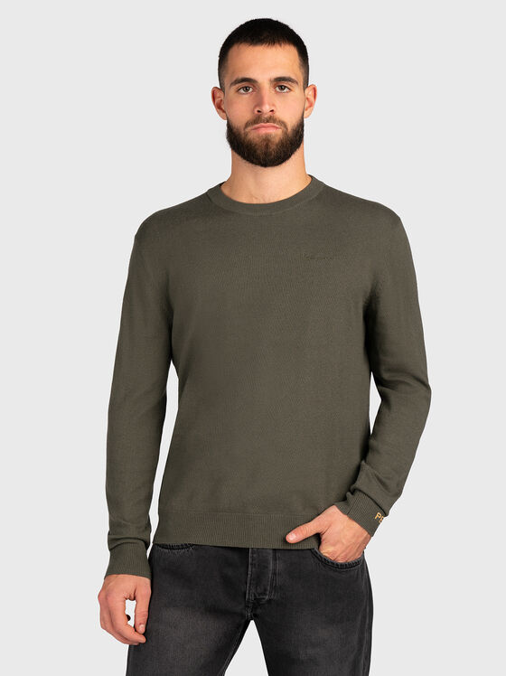 ANDRE black sweater with crew neck - 1