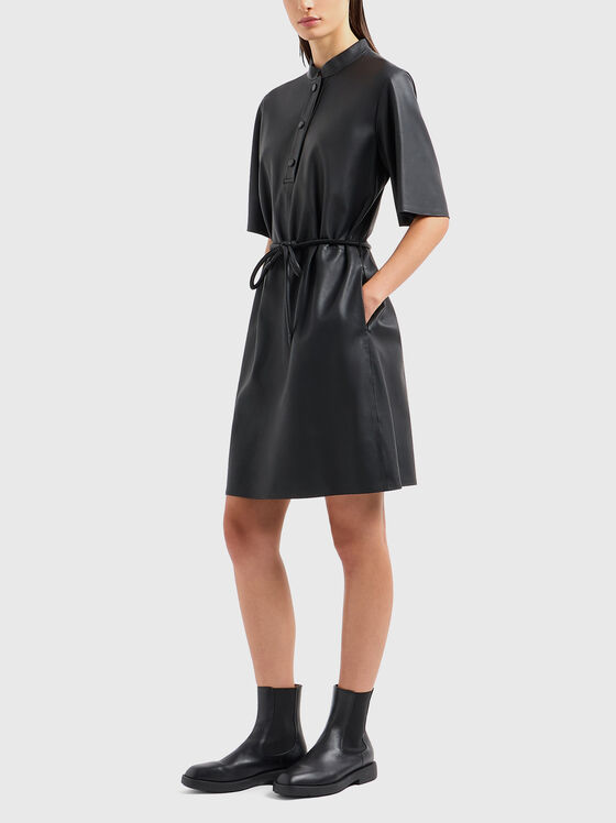 Rochie mini cu curea pe talie - 1