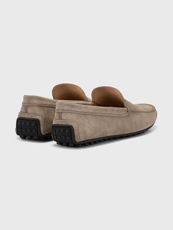CITY beige suede loafers - 3