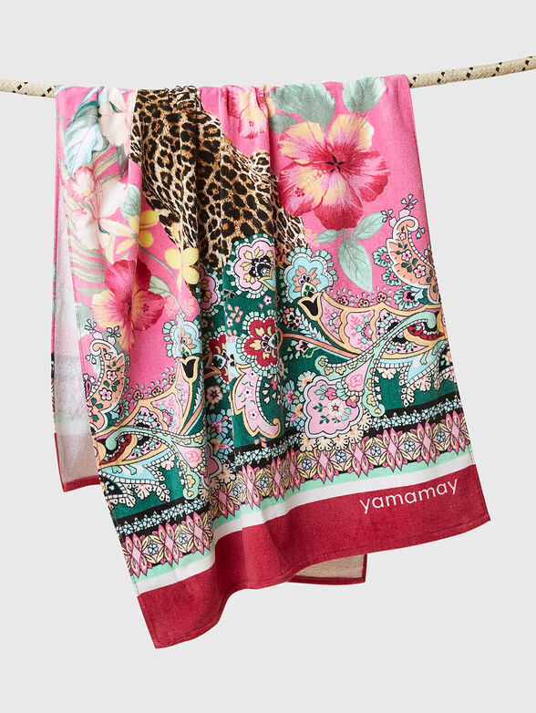MIRA cotton beach towel with print - 3