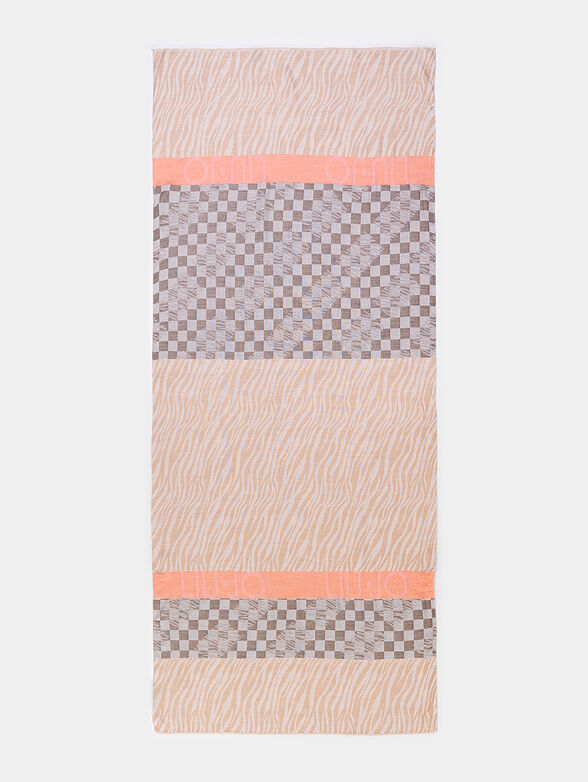 Viscose blend scarf with colorful pattern - 2