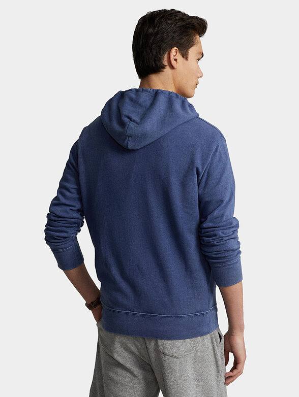 Sports sweatshirt with zip and hood - 2