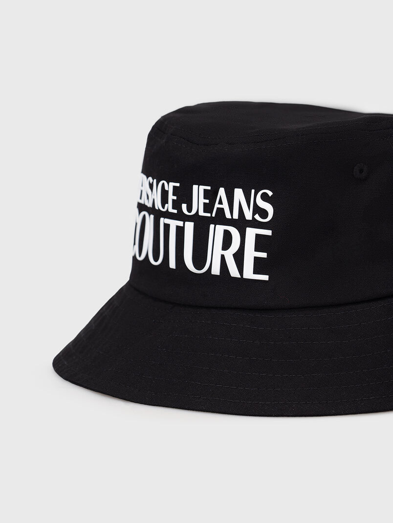 Black bucket hat with logo  - 3