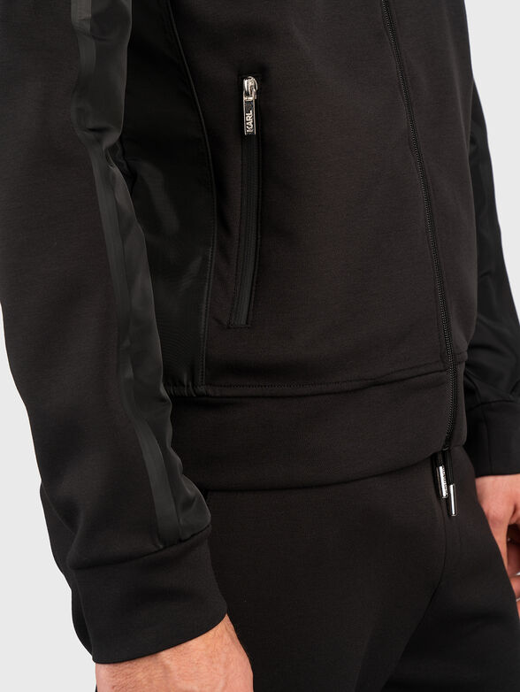 Black sweatshirt with accent zips - 3