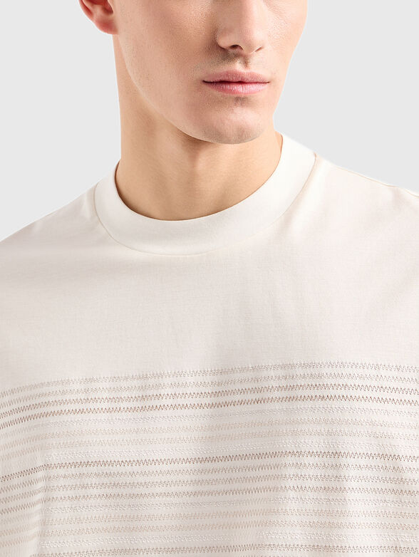 Striped crew neck T-shirt - 4