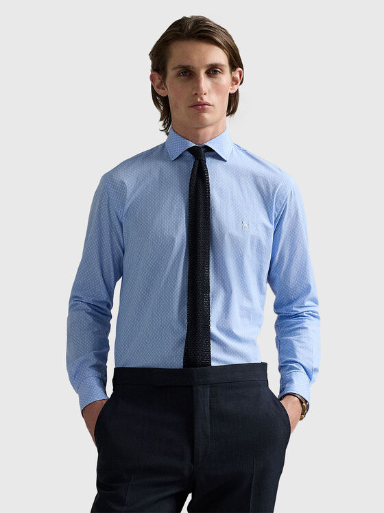 Cămașă din poplin de bumbac cu imprimeu - 1