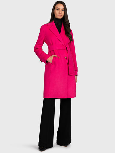Wool blended coat with belt - 3