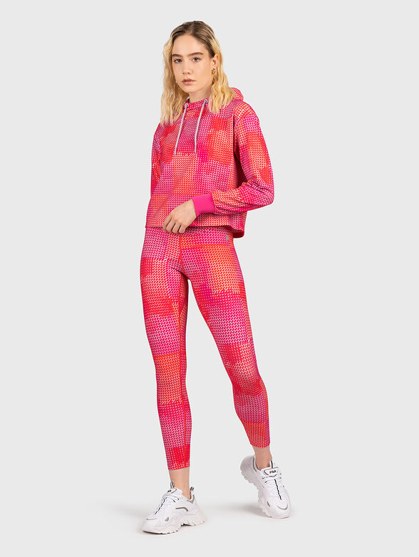 RIVES AOP cropped hooded sweatshirt  - 2