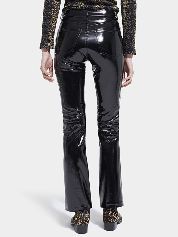 Black faux leather trousers - 2