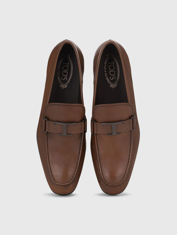 Brown leather loafers  - 6