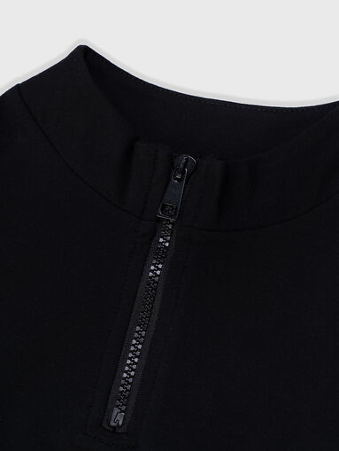 Black cropped sweatshirt - 4