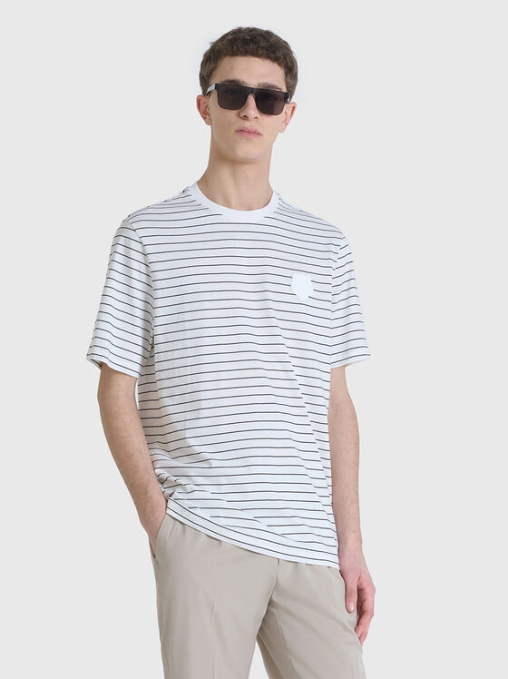 Tricou din bumbac cu decolteu oval - 1