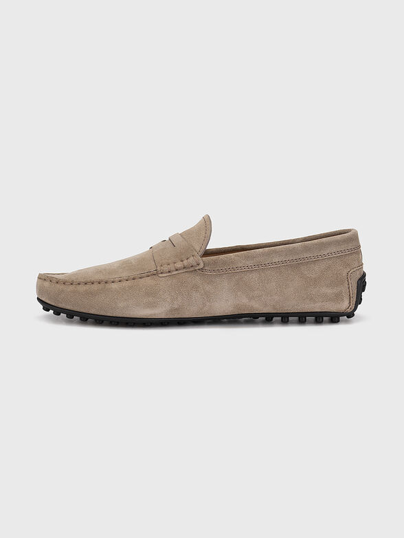 CITY beige suede loafers - 4
