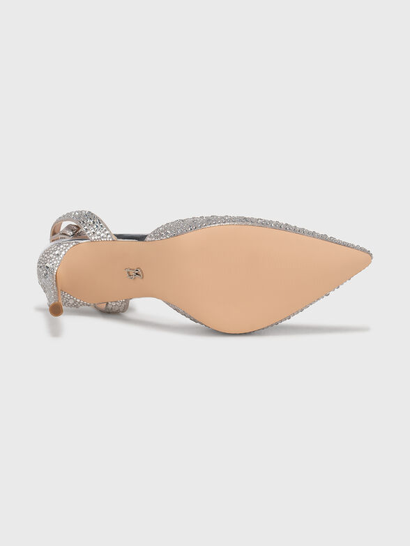 REVERT-S shoes in silver color with applied rhinestones - 5
