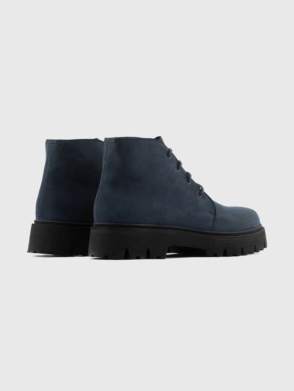 Leather ankle boots with laces - 3