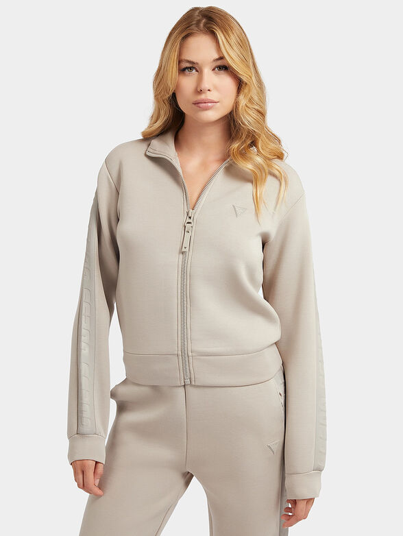 NEW ALLIE sweatshirt with zipper and logo straps - 1