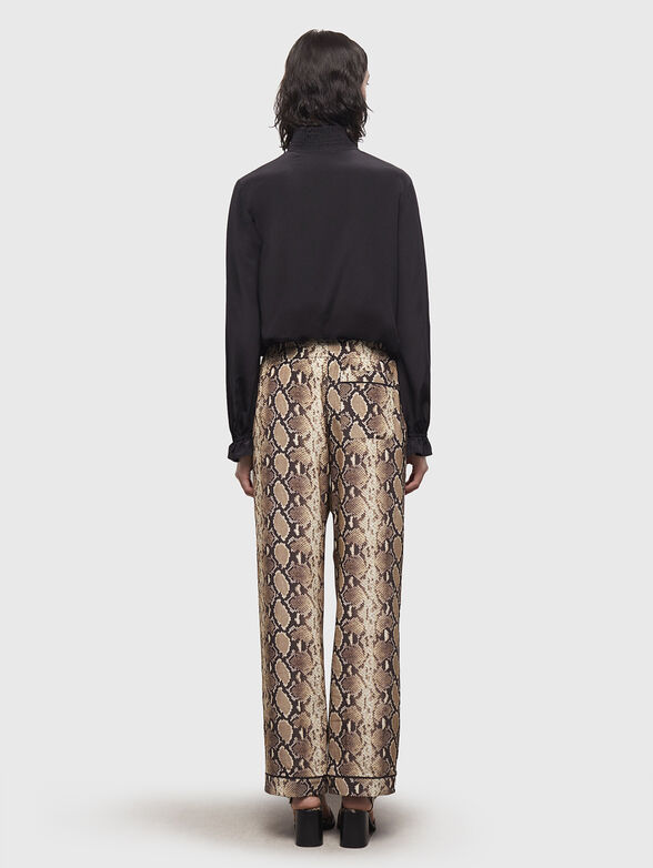 Silk pants with animal print - 2