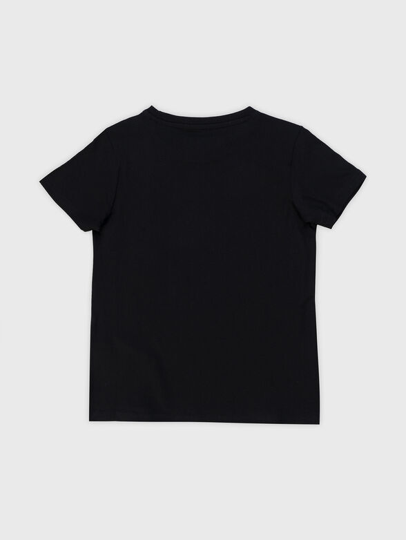 Black T-shirt with logo print - 2