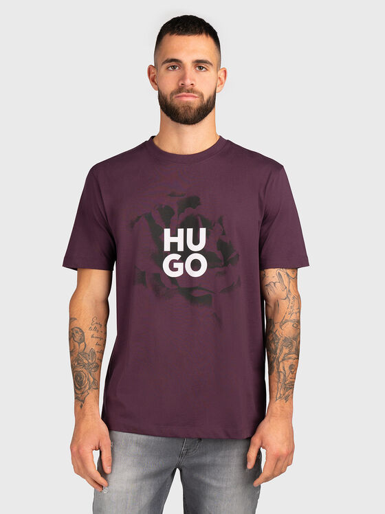 Tricou din bumbac cu logo imprimat - 1